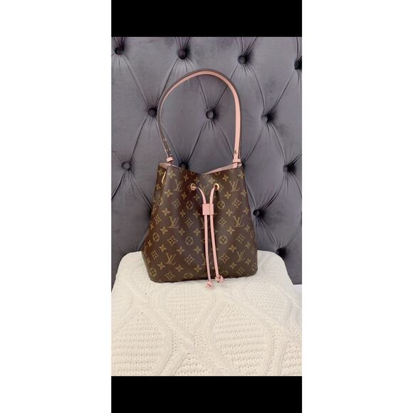 Nwt- authentic- Louis Vuitton- Monogram Neonoe MM Rose Poudre - Picture 10 of 15